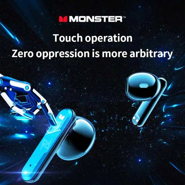 ایرپاد گیمینگ مانستر مدل Monster AirMars XKT09 - صدای استریو، تأخیر کم و طراحی مدرن