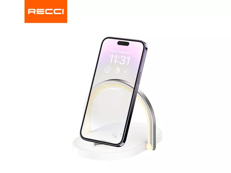شارژر وایرلس و چراغ خواب RECCI مدل RLS-L15