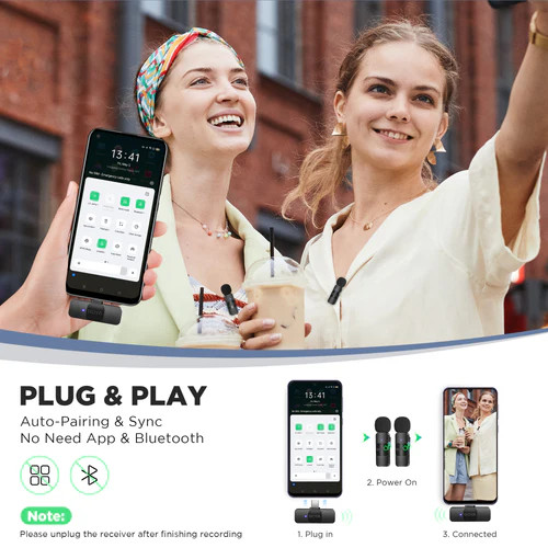 میکروفون بویا یقهای بیسیم BOYA BY-V20 تایپ C دو کاربره