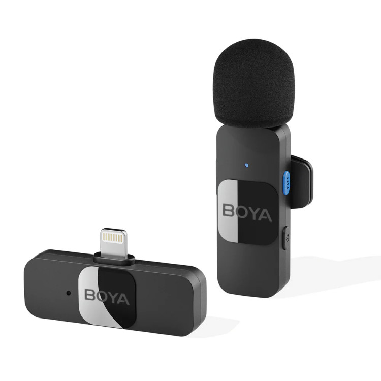 میکروفون یقهای بیسیم بویا مدل BY-V1 مناسب برای آیفون- Lightning Port