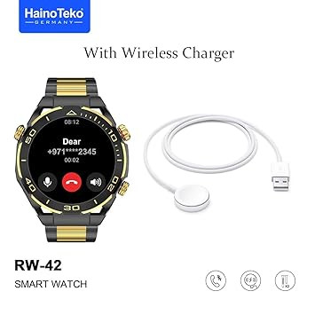 ساعت هوشمند HainoTeko RW42 با صفحه نمایش AMOLED بزرگ و شارژر بیسیم برای آقایان