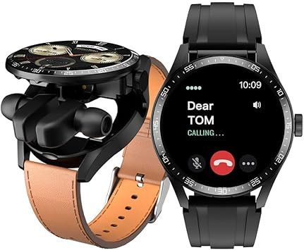 ساعت هوشمند HainoTeko RW37 Watch Buds با نمایشگر AMOLED، هدفون بلوتوثی و بندهای قابل تعویض برای خانمها و آقایان