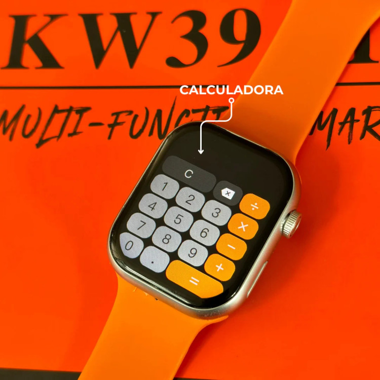 ساعت هوشمند چندکاره KW39 Max | نمایشگر همیشه روشن، تماس بلوتوثی، همراه با ۷ بند