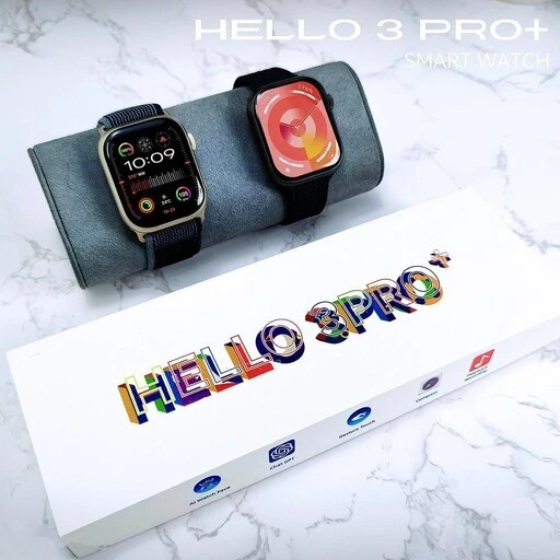 ساعت هوشمند Hello3 Pro Plus 45mm مدل 2024 با صفحه AMOLED، بلوتوث، NFC و GPS