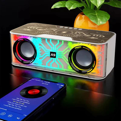 اسپیکر بلوتوثی RGB ترنسپرنت Delxo ، شارژر بیسیم و نورپردازی مکانیکی