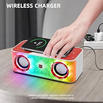 اسپیکر بلوتوثی RGB ترنسپرنت Delxo ، شارژر بیسیم و نورپردازی مکانیکی