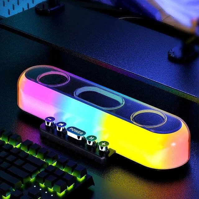 اسپیکر بلوتوثی Z10 RGB با سابووفر و نورپردازی LED – کیفیت صدای HiFi و قابلیت اتصال بیسیم