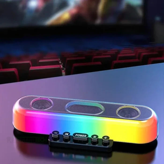 اسپیکر بلوتوثی Z10 RGB با سابووفر و نورپردازی LED – کیفیت صدای HiFi و قابلیت اتصال بیسیم