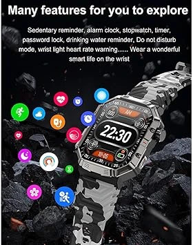 ساعت ورزشی هوشمند Telzeal T-Swatch | صفحه نمایش 1.91 اینچی، ضدآب، 4 بند قابل تعویض