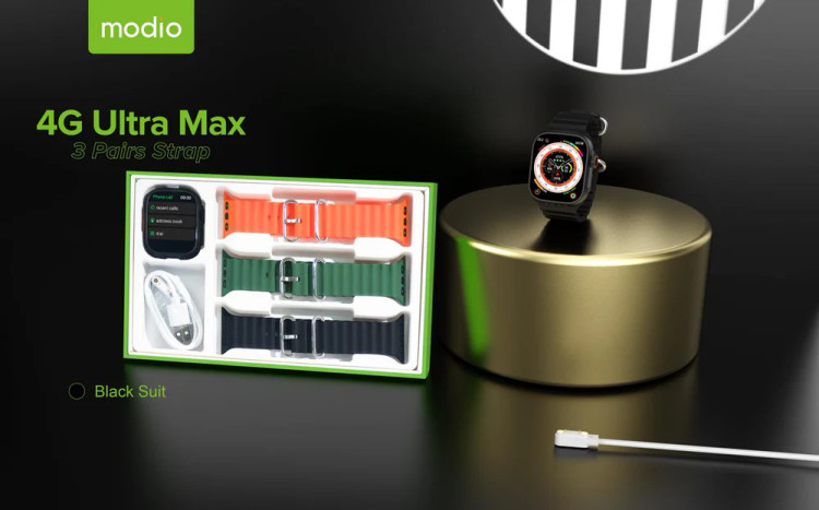 ساعت هوشمند Modio 4G Ultra Max با سیستمعامل مستقل و 64Gb حافظه داخلی ، سیمکارتخور و نمایشگر 2.2 اینچ