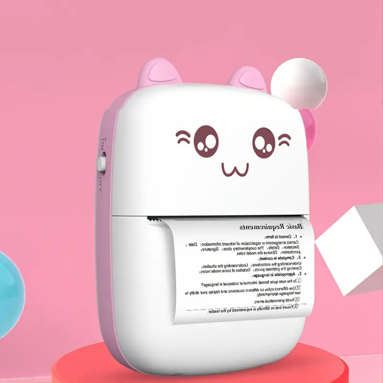 پرینتر حرارتی و لیبل زن جیبی Meow Machine Mini | چاپگر قابل حمل برای یادداشتها، لیبلها و عکسها