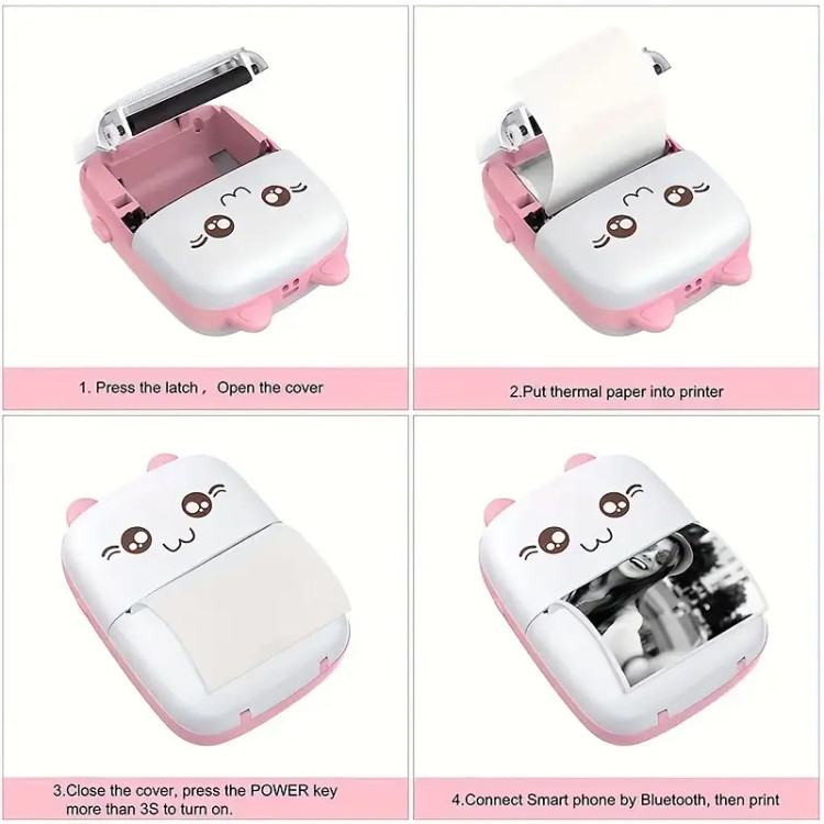 پرینتر حرارتی و لیبل زن جیبی Meow Machine Mini | چاپگر قابل حمل برای یادداشتها، لیبلها و عکسها