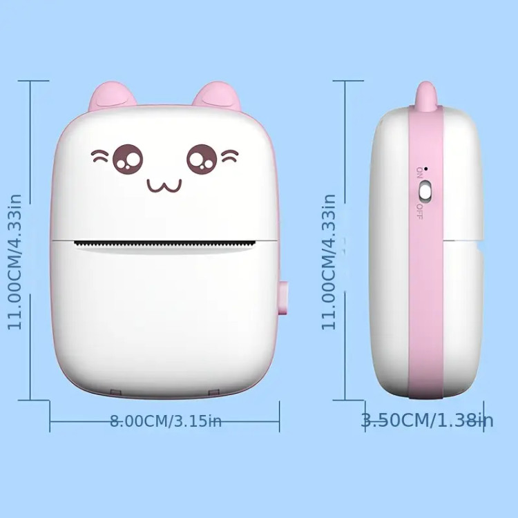 پرینتر حرارتی و لیبل زن جیبی Meow Machine Mini | چاپگر قابل حمل برای یادداشتها، لیبلها و عکسها