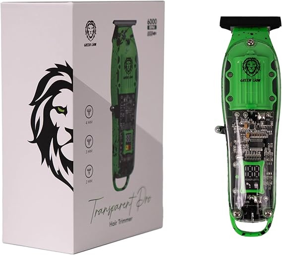 ماشین اصلاح حرفهای Green Lion Transparent Pro | طراحی شفاف و عملکرد فوقالعاده