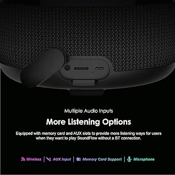 اسپیکر بلوتوثی اورایمو Oraimo SoundFlow OBS-72DBLK | صدای قدرتمند 50 وات با نورپردازی 360 درجه