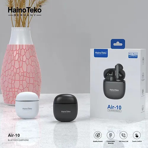 ایرپاد هاینو تکو مدل Haino Teko Air-10 - کیفیت صدای عالی، باس قوی، بلوتوث 5.2 و طراحی ارگونومی