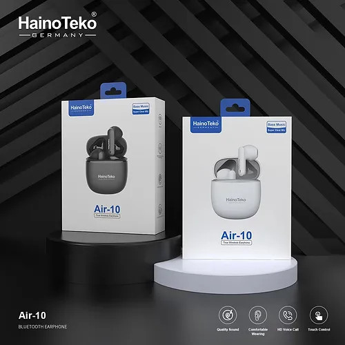ایرپاد هاینو تکو مدل Haino Teko Air-10 - کیفیت صدای عالی، باس قوی، بلوتوث 5.2 و طراحی ارگونومی