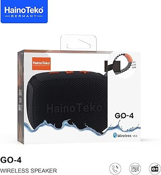 اسپیکر بلوتوثی قابل حمل هاینو تکو مدل Haino Teko GO 4 - با باتری ۱۰ ساعته و صدای قدرتمند