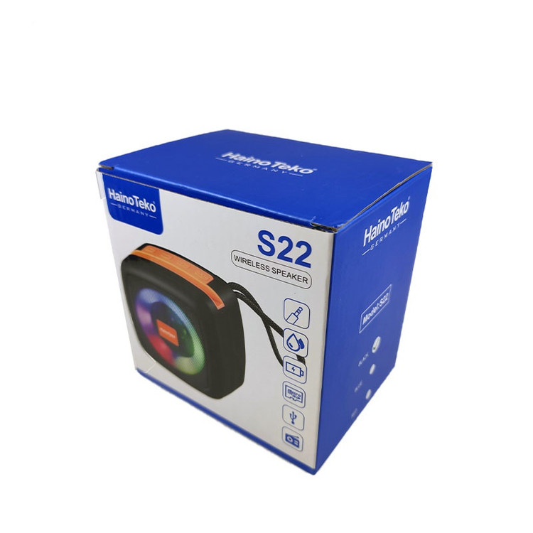 اسپیکر بلوتوثی هاینو تکو مدل Haino Teko S22 | صدای شفاف، ضدآب، هولدر موبایل و باتری بادوام