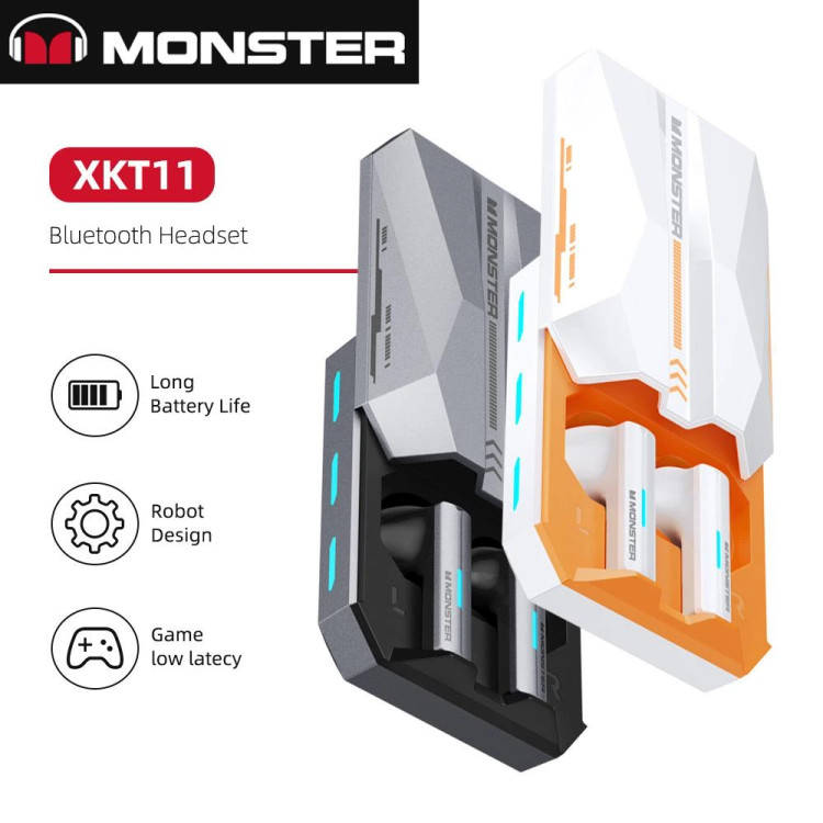 ایرپاد بیسیم گیمینگ مانستر مدل MONSTER XKT11 - کیفیت صدای استریو، تأخیر کم و طراحی ارگونومیک