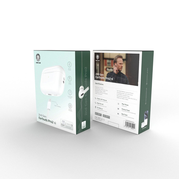 ایرپاد گرین لاین نسل دوم مدل Green Lion 2nd Gen Pro2 - فناوری ENC، صدای شفاف و درگاه Type-C