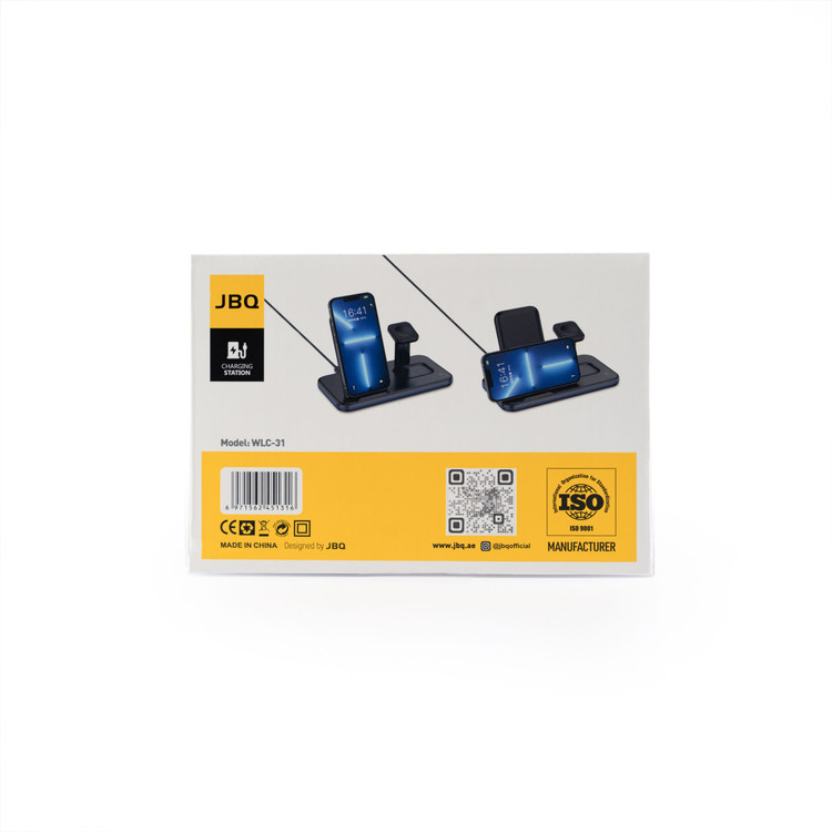 پایه شارژ بیسیم ۴ در ۱ جیبیکیو مدل JBQ WLC-31 15W مناسب برای آیفون، اپل واچ و ایرپاد