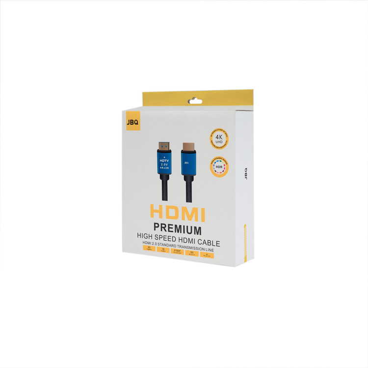 کابل HDMI پریمیوم JBQ مدل HD-4K با پشتیبانی 4K@60Hz و HDR (طول ۲/۳/۵ متر)