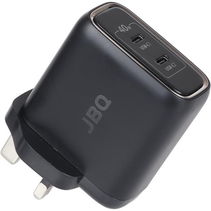 شارژر دو پورت سریع تایپ سی JBQ مدل HC-740 با توان 40 وات، مناسب آیفون و سامسونگ