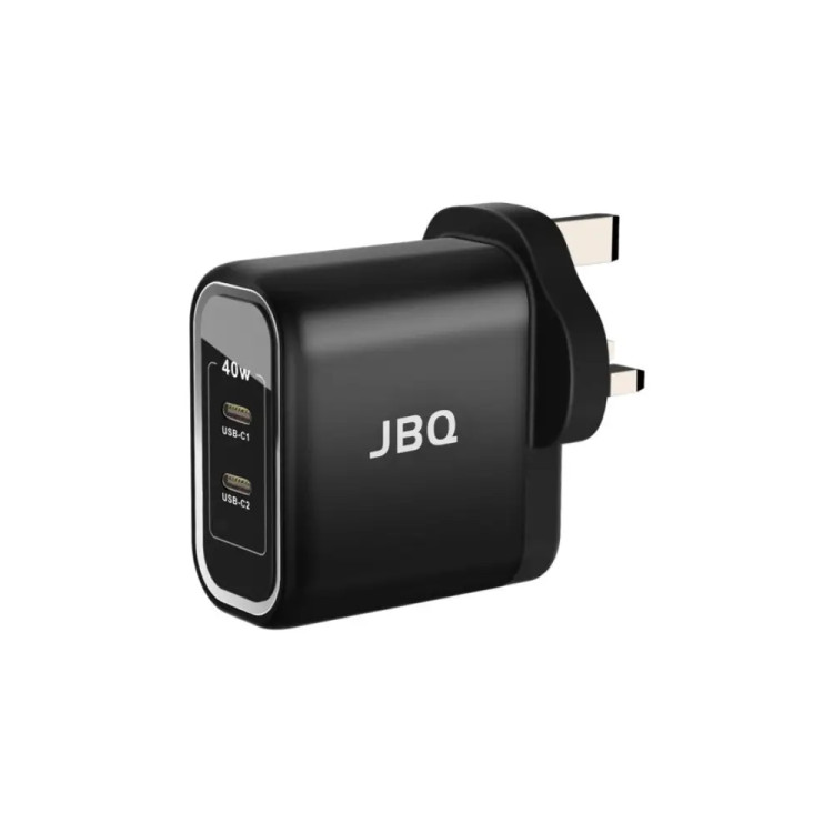 شارژر دو پورت سریع تایپ سی JBQ مدل HC-740 با توان 40 وات، مناسب آیفون و سامسونگ