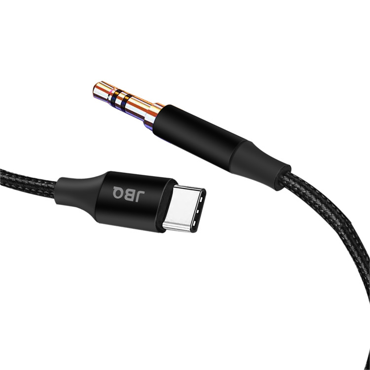 کابل AUX تایپسی به جک 3.5 میلیمتری JBQ مدل TC-10 طول 1 متر، مناسب ضبط ماشین