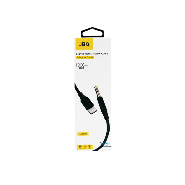 کابل تبدیل Lightning به AUX 3.5 میلیمتری JBQ مدل IP-20 طول ۱ متر