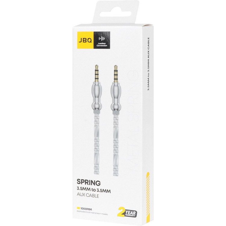 کابل AUX فنری JBQ مدل Spring با کانکتور 3.5 به 3.5 میلیمتری