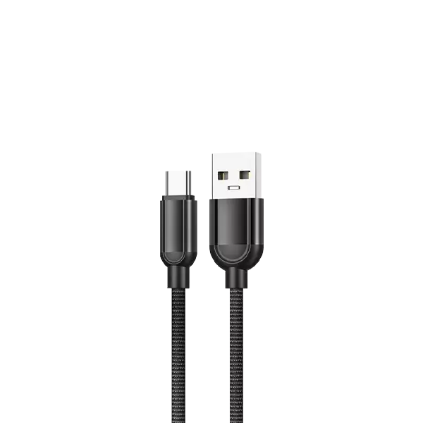 کابل شارژ و دیتای USB-A به Micro-USB JBQ با جریان 2.5 آمپر، روکش نایلونی و طول 1 متر