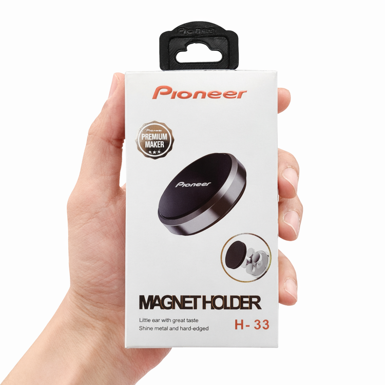 پایه نگهدارنده مگنتی موبایل Pioneer مدل H-33 سکه ای - مناسب داشبورد خودرو